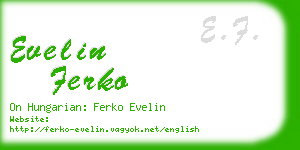 evelin ferko business card